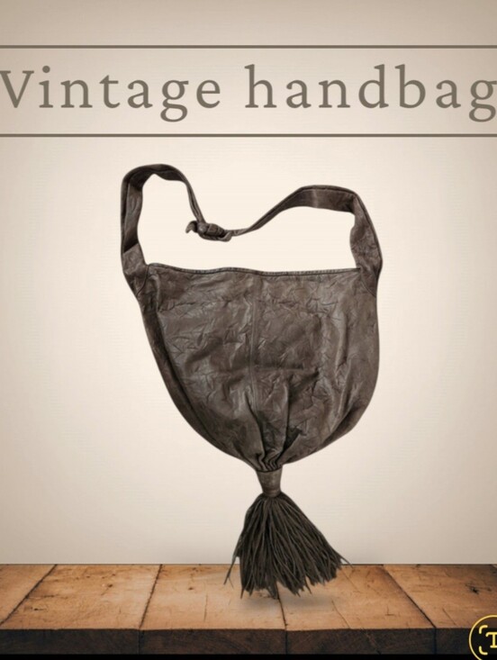 Brio! Handbags - Vintage 1980's Brio! Large Leather Hippie Purse